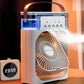 Multi-Function Portable Desktop Air Cooler Fan – High-Velocity Cooling with LED Lighting, Adjustable Speed, and Built-in Humidifier Mist